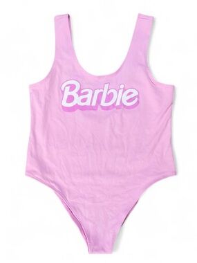 Barbie Pink Bodysuit Plus Size 1X One Piece Graphic Stretch Top